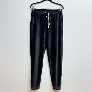 Alter’d State Black Ribbed Velour Jogger Athleisure Loungewear Pants Large